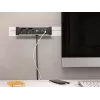 Regleta de enchufes Bachmann DESK Rail con 2 tomas Schuko y 2 puertos de carga USB, cable de 2 m, plata/negro