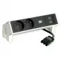 Bachmann DESK2 2x UTE 1x USB A/C 22W 0,2 m RAL9010 - regleta de enchufes para escritorio