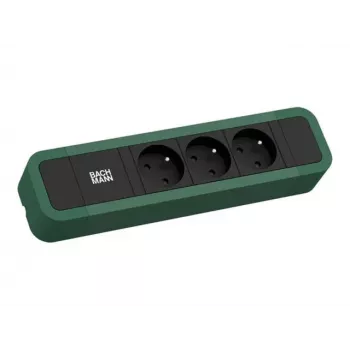 Bachmann PRIMO 2 3xUTE 2,0 m 350.224 CEE 7/7 RAL 6028 verde pino regleta de enchufes