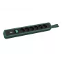 Bachmann PRIMO 2 regleta de enchufes de 6x tipo E con interruptor y anilla de suspensión 2,0 m conector CEE 7/7 verde pino (RAL 6028)