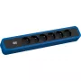 Bachmann PRIMO 2 regleta de enchufes 6x enchufe tipo E 2,0 m conector CEE 7/7 azul genciana