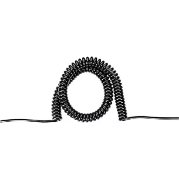 BACHMANN cable espiral H05VV-F 3G1,5mm² 1,5m-6m negro 0,2m extremos rectos