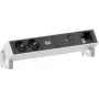 Bachmann DESK2 módulo de corriente de mesa 2x Schuko 1x USB-C 100W 1x ranura para módulo de ampliación cable de 1m INOX