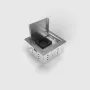 BEP24 Caja de suelo 3301E-1-1 - Acero inoxidable, 1x Schuko (tipo F), IP20, montaje empotrado