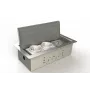 BEP24 BS Caja de suelo 3303E 3x Schuko, acero inoxidable cepillado