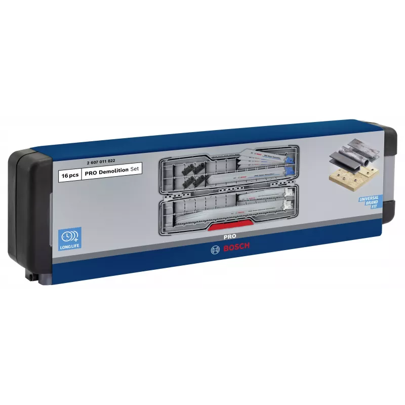 Bosch PRO Tough Box Set de hojas de sable para demolición 16 piezas