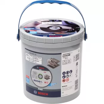 BOSCH POWERTOOLS PRO Disco de corte para acero inoxidable y metal, Ø 125 mm, 100 unidades en cubo (agujero 22,23 mm, WA 60 T BF)