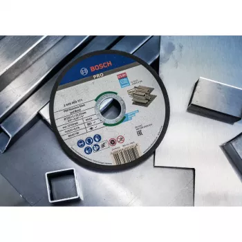 BOSCH POWERTOOLS PRO Disco de corte para acero inoxidable y metal, Ø 125 mm, 100 unidades en cubo (agujero 22,23 mm, WA 60 T BF)