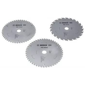 BOSCH POWERTOOLS PRO Hoja de sierra circular de batería para madera 165 mm (pack ventaja de 3)