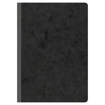 BRUNNEN libro de cuentas A5 rayado 96 hojas tapa blanda negro - A5