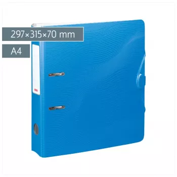 BRUNNEN WAVE archivador de palanca azur plástico 7,0 cm DIN A4