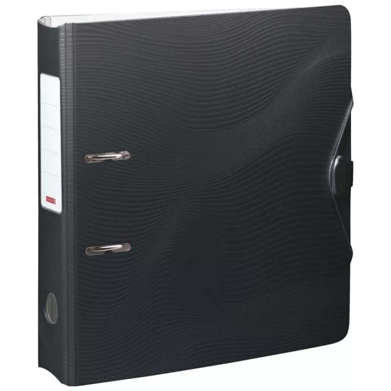 BRUNNEN WAVE archivador de palanca Onyx Black plástico 7,0 cm DIN A4