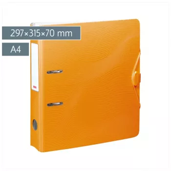 BRUNNEN WAVE archivador de palanca naranja plástico 7,0 cm DIN A4