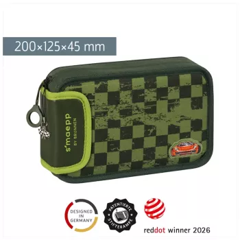 BRUNNEN Estuche escolar relleno s'maepp Fast Wheels Verde/Verde claro 16 piezas, 20,0 x 4,5 cm (1049120521)