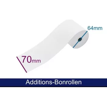 ARTDEV rollo de papel para sumadora - papel normal HF 69-70 64 12 B/D/K aprox. 40 m