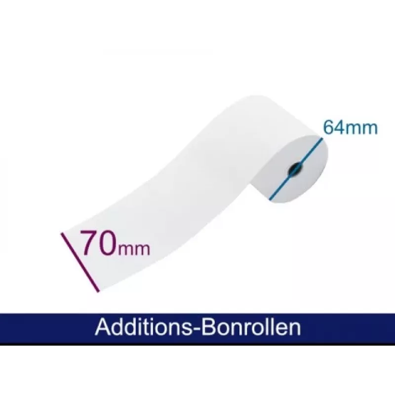 ARTDEV rollo de papel para sumadora - papel normal HF 69-70 64 12 B/D/K aprox. 40 m