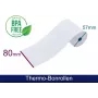 ARTDEV Rollo térmico 80x57x12 mm blanco 55 g 40 m para T2