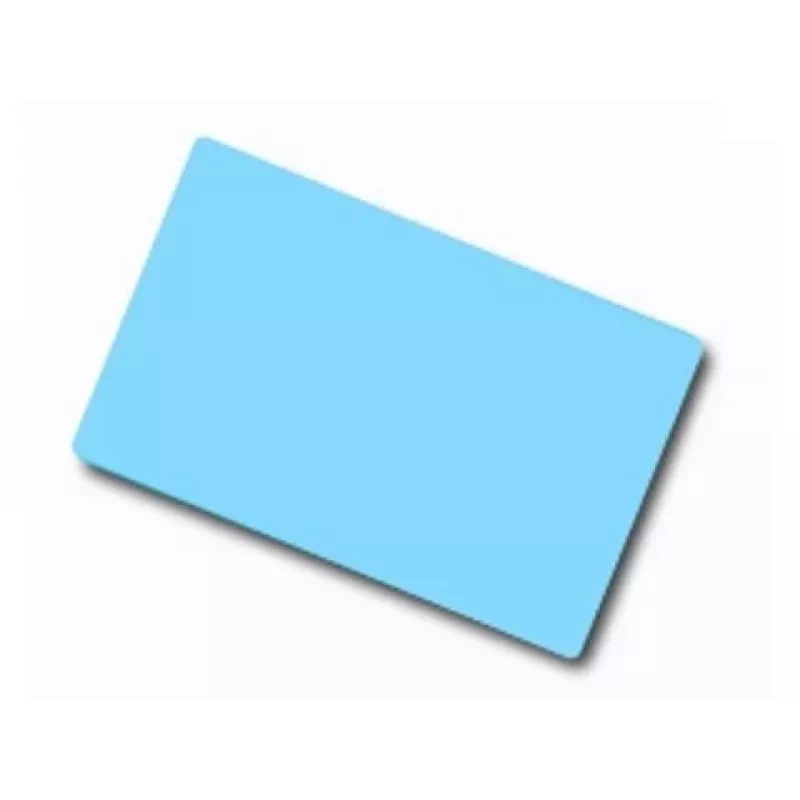 ARTDEV tarjeta de PVC en blanco – 86 x 54mm 30mil 0,76mm azul claro