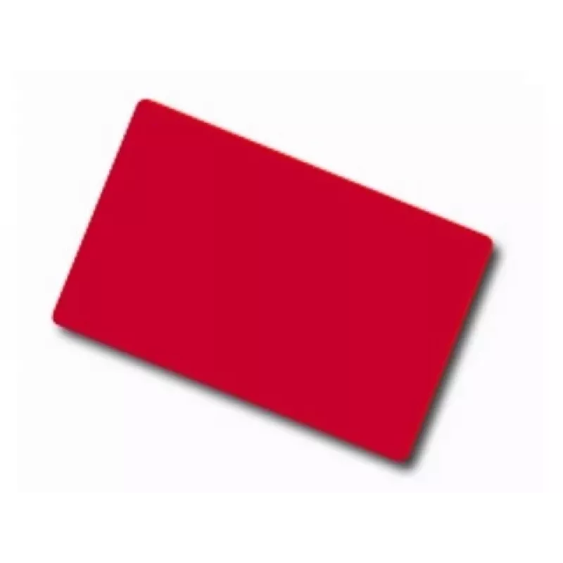 ARTDEV Tarjeta PVC roja en blanco - 30 mil 0,76 mm - CR80 - unidad
