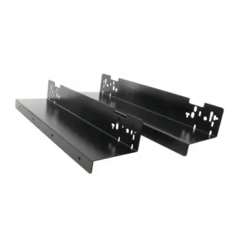 ARTDEV kit de soporte bajo mesa DRW-HLD-3000 negro acero en forma de L para regletas de enchufes, mini-PC, router