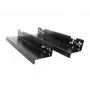 ARTDEV kit de soporte bajo mesa DRW-HLD-3000 negro acero en forma de L para regletas de enchufes, mini-PC, router