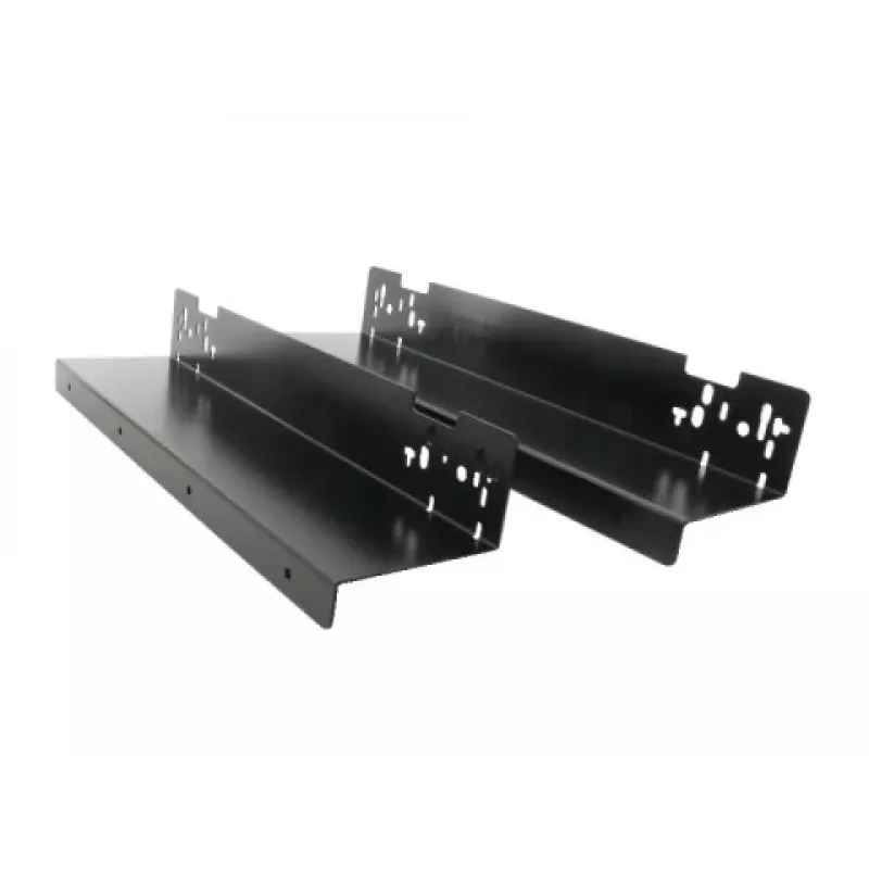 ARTDEV kit de soporte bajo mesa DRW-HLD-3000 negro acero en forma de L para regletas de enchufes, mini-PC, router
