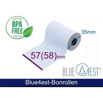ARTDEV rollo térmico - 57x35x12 mm B/D máx./K blanco 14m Blue4est Blue Eco Paper con