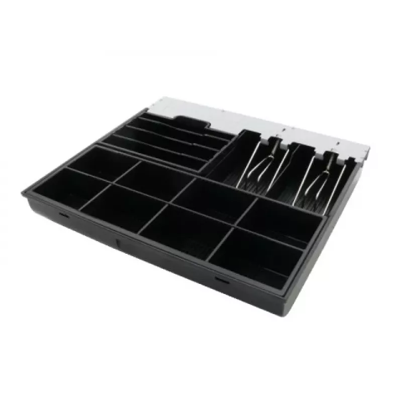 ARTDEV bandeja portamonedas para cajón AC-4100, 8 compartimentos de monedas, 6 compartimentos para billetes, negro