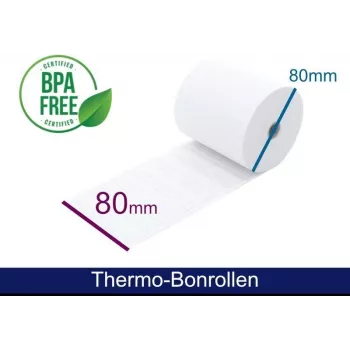 ARTDEV rollo térmico - 80x80x12 B/D máx./K con texto de hostelería 80m 48g