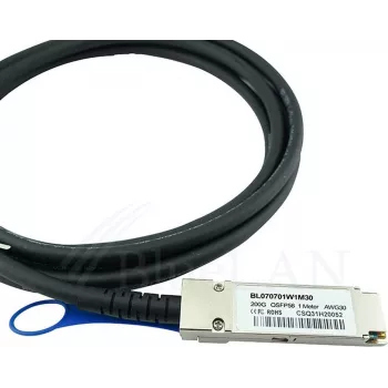 Cable direct attach BLUELAN compatible Mellanox MCP1650-H002E30 QSFP56, 200GBASE-CR4, InfiniBand HDR, 30AWG, 2m (MCP1650-H002E30-BL)
