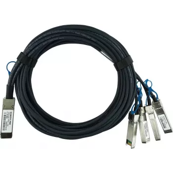 BlueOptics Compatible Check Point QSFP28-4SFP28-DAC-2M BlueLAN Pasivo 100GBASE-CR4 QSFP28 a 4x25GBASE-CR SFP28 Cable Breakout Direct Attach, 2m, AWG26