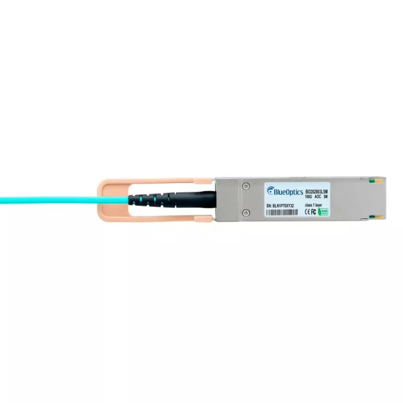 BlueOptics QSFP28-100G-AOC-3M-RU-BO cable óptico activo compatible con Ruckus de 3m
