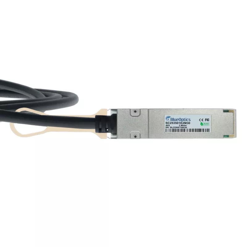BlueOptics Ruckus 40G-QSFP-4SFP-C-0501 cable DAC breakout BlueLAN de QSFP+ a 4x SFP+ compatible, 5 m