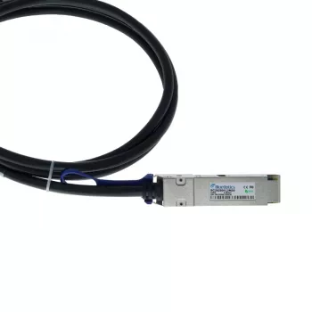 BlueOptics Ruckus 100G-Q28-Q28-C-00501 Compatible BlueLAN DAC QSFP28 Cable Twinax Cobre Pasivo 0,5 m (1,64 ft) 30 AWG Negro