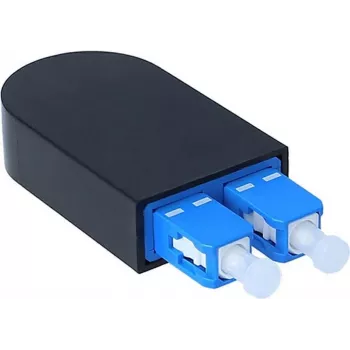 BlueOptics Adaptador loopback SC dúplex monomodo SM 9/125µm férula de cerámica azul