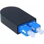BlueOptics Adaptador loopback SC dúplex monomodo SM 9/125µm férula de cerámica azul