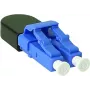 BlueOptics Adaptador loopback LC dúplex monomodo SM 9/125µm férula de cerámica azul