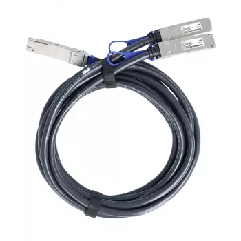BlueOptics MCP7H50-H01AR30 Compatible Breakout Direct Attach Cable (DAC) - Pasivo 200G a 2x100G Twinaxial Cobre, QSFP-DD a 2xQSFP28, 3m