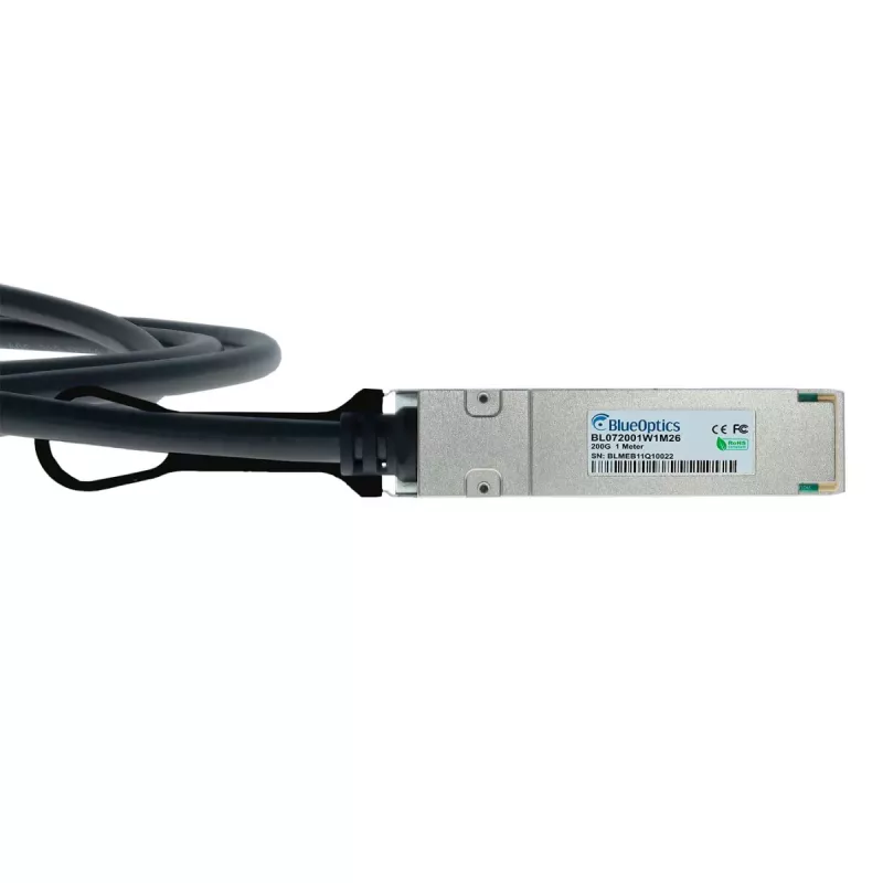 BlueOptics Cable Direct Attach (DAC) Breakout compatible con Lenovo B4R2 Pasivo 200 Gbit/s a 2x100 Gbit/s Twinaxial Cobre QSFP56 a 2x QSFP56