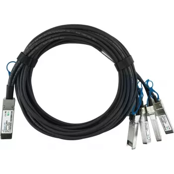 BlueOptics Amphenol NDAQGF-0003 Compatible BlueLAN Cable Direct Attach Breakout Pasivo 100GBASE-CR4 QSFP28 a 4x25GBASE-CR SFP28, 3m, AWG26