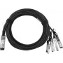 Cable Breakout Direct Attach BlueLAN pasivo 40GBASE-CR4 QSFP a 4x10GBASE-CR SFP+ BLUEOPTICS compatible con H3C QSFP-40G-4SFP-10G-CAB-1M-CM, 1m, AWG30