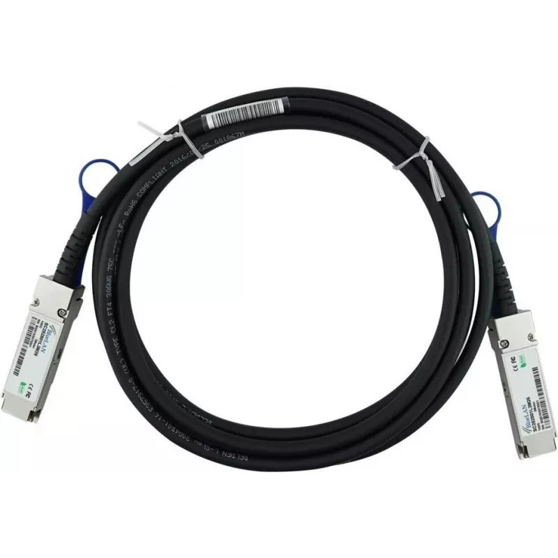 BLUELAN Compatible NVIDIA MCP1600-E001-NV Cable Direct Attach, 100 Gb/s, Infiniband EDR, 30 AWG, 1 m, Negro