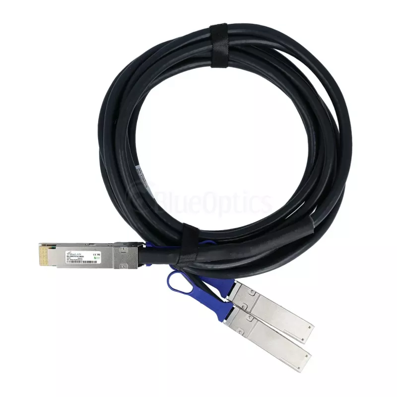BlueLAN NVIDIA Cable breakout Direct Attach de cobre 400GBASE-CR8 QSFP-DD a 2x QSFP56 compatible, 1m