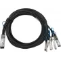 BlueOptics QNAP CAB-DAC2M-Q28B4 BlueLAN Passives 100GBASE-CR4 QSFP28 a 4x25GBASE-CR SFP28 Cable Direct Attach Breakout, 2 m
