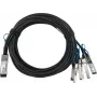 BlueLAN Cable Direct Attach Breakout QSFP28 100GBASE-CR4 Ethernet pasivo a 4x25GBASE-CR SFP28 compatible con NVIDIA 980-9I48M-00C01A-NV, 2m, AWG26