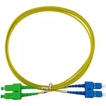 BlueOptics Cable de fibra óptica dúplex SC-UPC a SC-APC monomodo OS2 2 metros