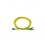 BlueOptics Cable de fibra óptica dúplex LC-UPC a E2000-APC monomodo OS2 1 m azul/verde