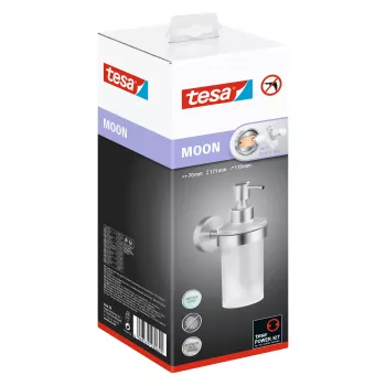 Tesa MOON dosificador de jabón 200 ml acabado acero inoxidable vidrio