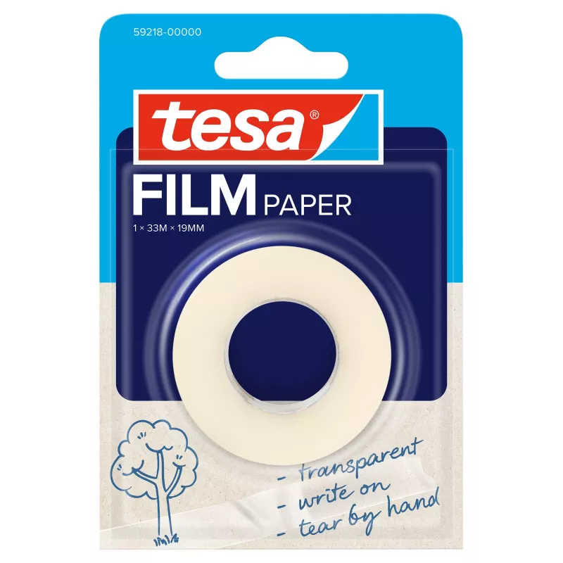 Tesa Film Paper 8x transparente para etiquetar y plegar
