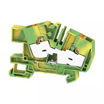 Weidmüller AITB 6 BB 2C PE borne de carril de protección, PUSH IN, 6 mm², 41 A, 800 V, verde/amarillo